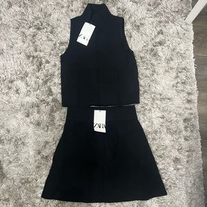 Zara sweater top and skirt set